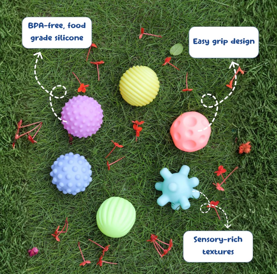 Firm food-grade silicone squishy toy in a bright pastel color